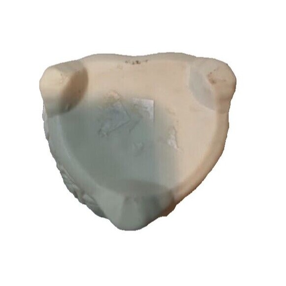 Traditional Victorian Bisque Cherub Angel Heart-Shaped Trinket Box 4 1/2" Tall - Picture 3 of 5